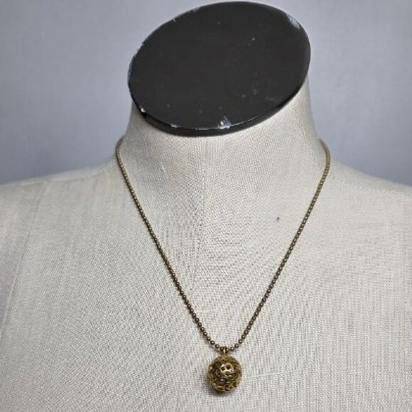 Coach Goldtone Signature C Open Ball Necklace - Picture 2 of 5